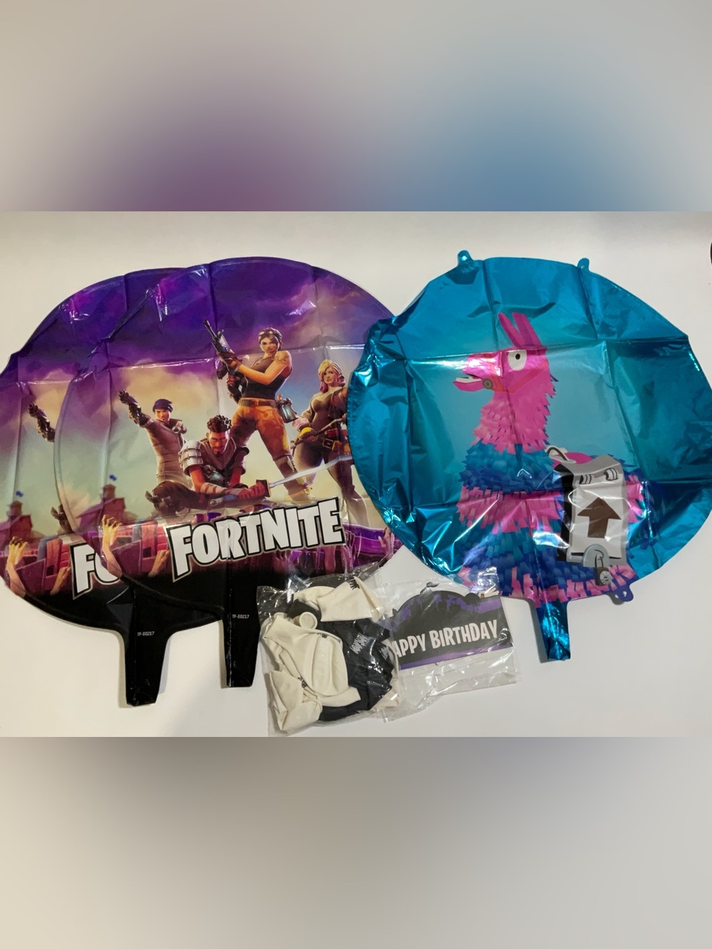 Fortnite Video Game Birthday Party Supplies Includes Foil Balloons Cake Topper